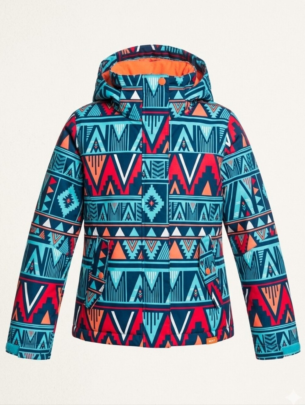 ROXY Jetty Girl DryFlight Snowboard Ski Jacket Aztec Geometric Size 10 Med